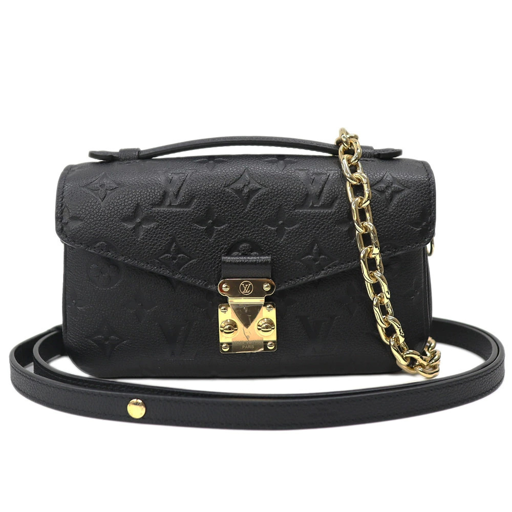 Louis Vuitton Pochette Metis Ew Bag Monogram Empreinte Pouch Leather Noir Black